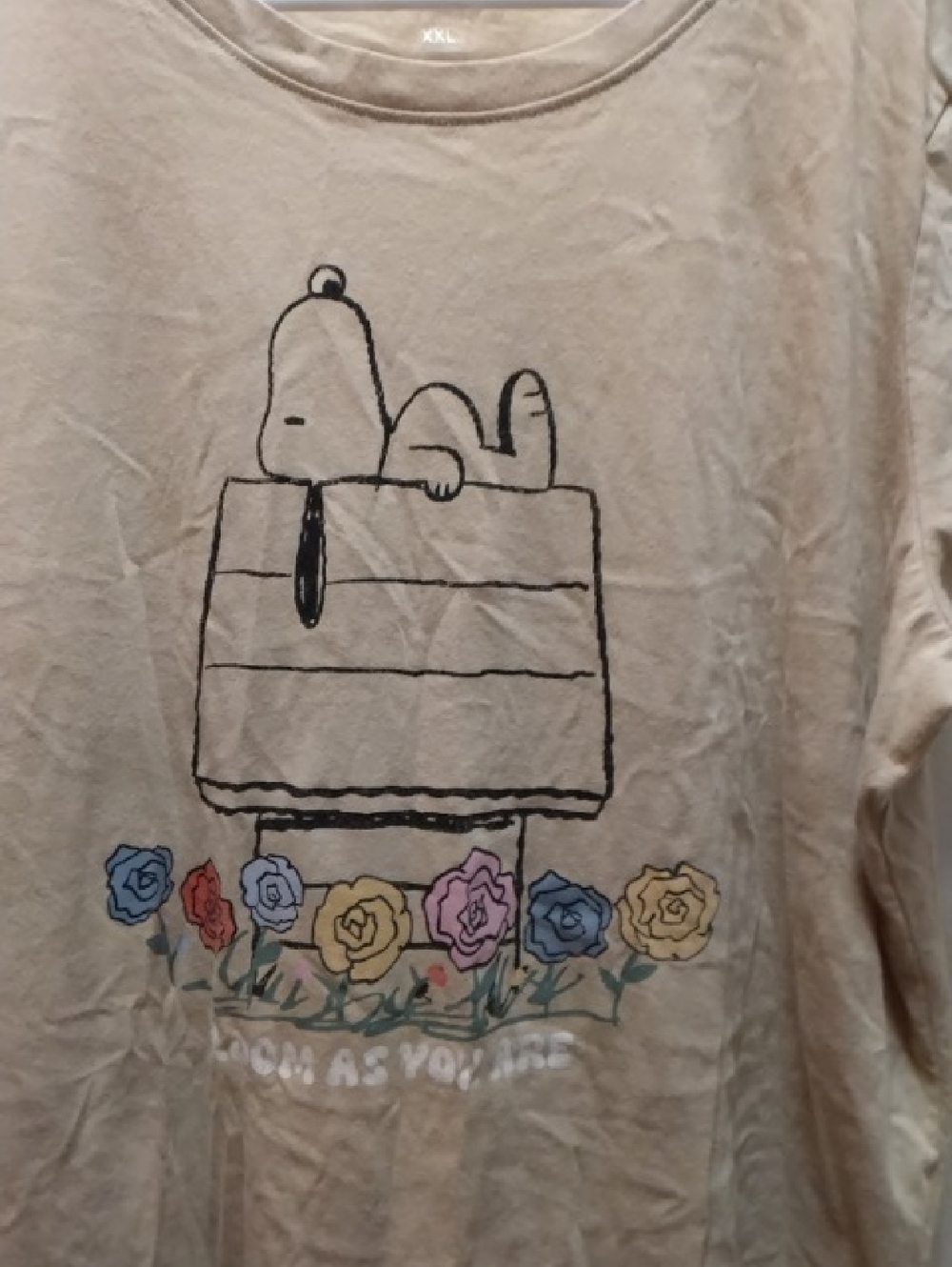 Maurices Cream Short Sleeve Tee with Colorful Rose Graphic